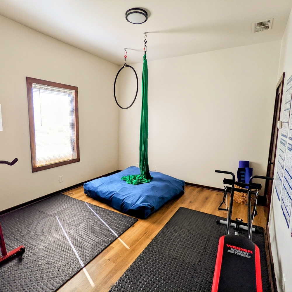 Green Tricot Low Stretch Aerial Silks